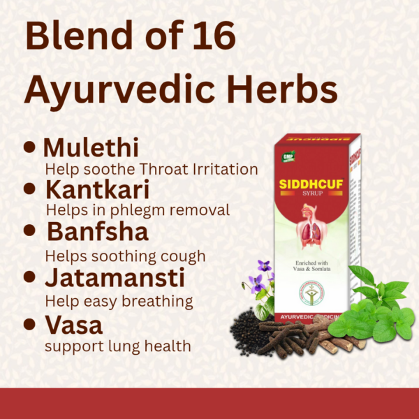 Siddhcuf Syurp - For Cough, Cold &  Sore Throat - Image 3