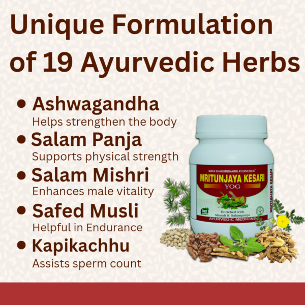 Mritunjaya Kesari Yog - For men's wellness,  Low sperm count & Erectile dysfunction - Image 3